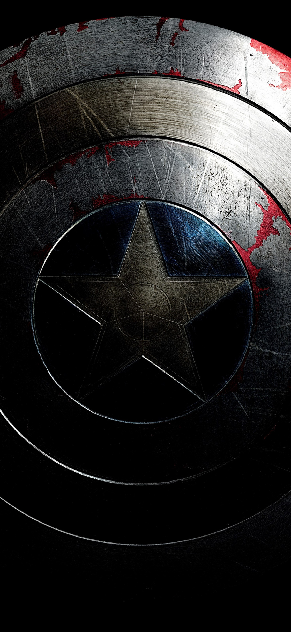 The shield of Captain America wallpaper 1125x2436