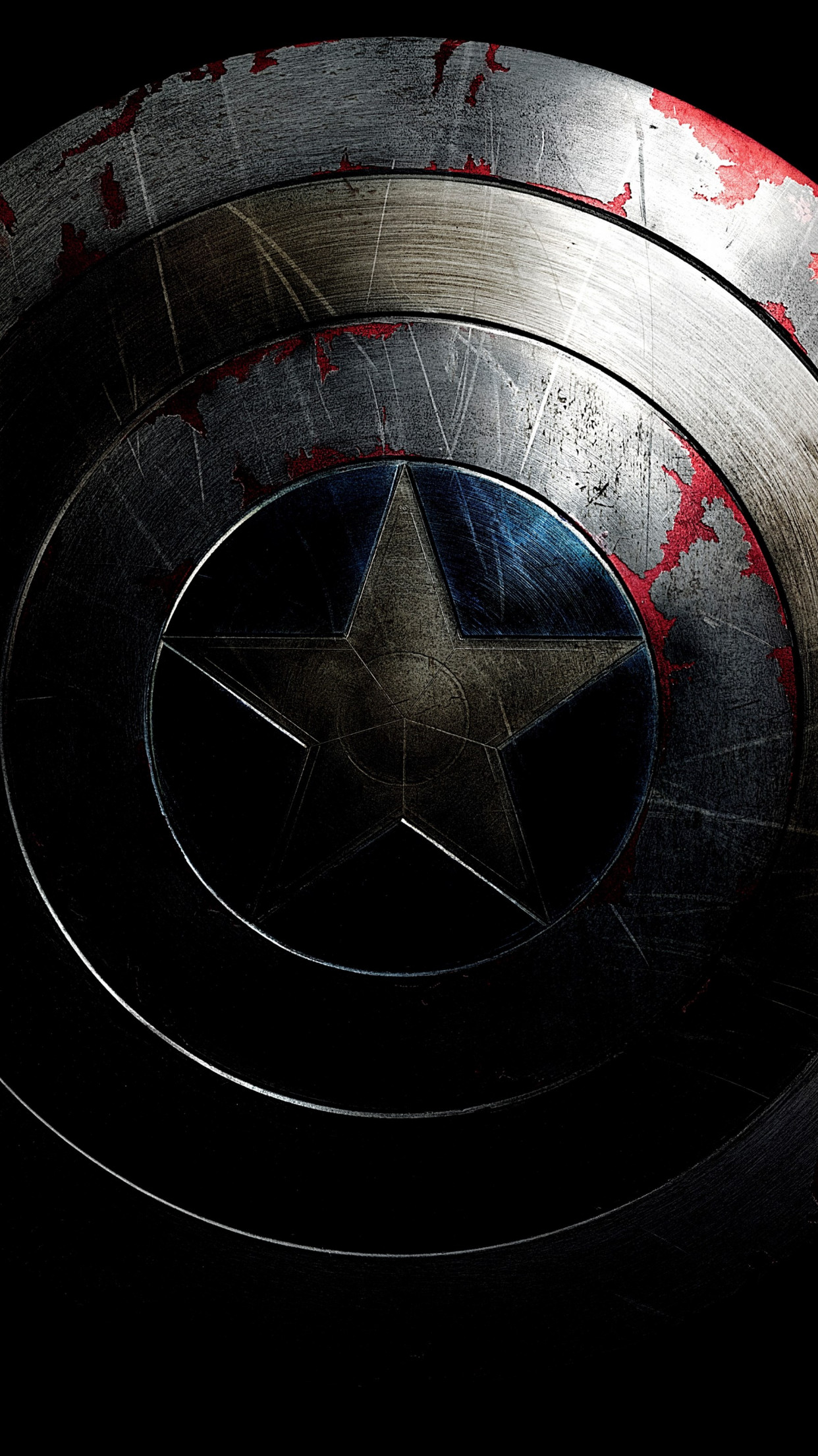 The shield of Captain America wallpaper 1242x2208