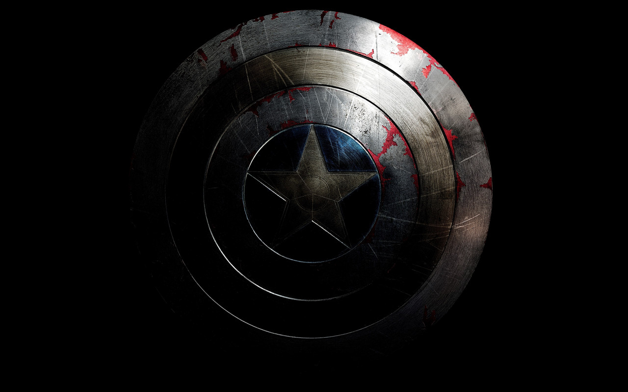 The shield of Captain America wallpaper 1280x800