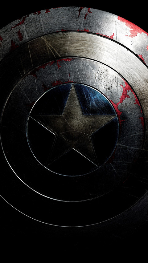 The shield of Captain America wallpaper 480x854
