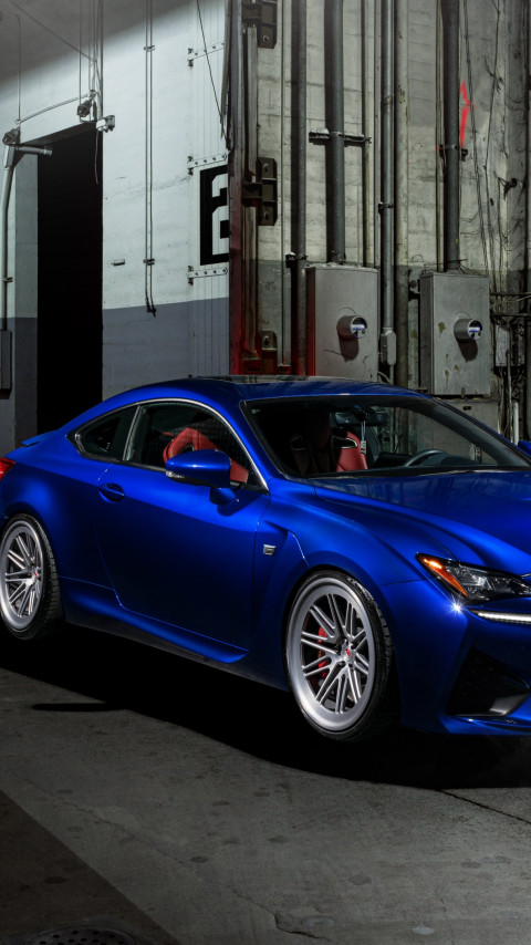 Blue Lexus RC F wallpaper 480x854