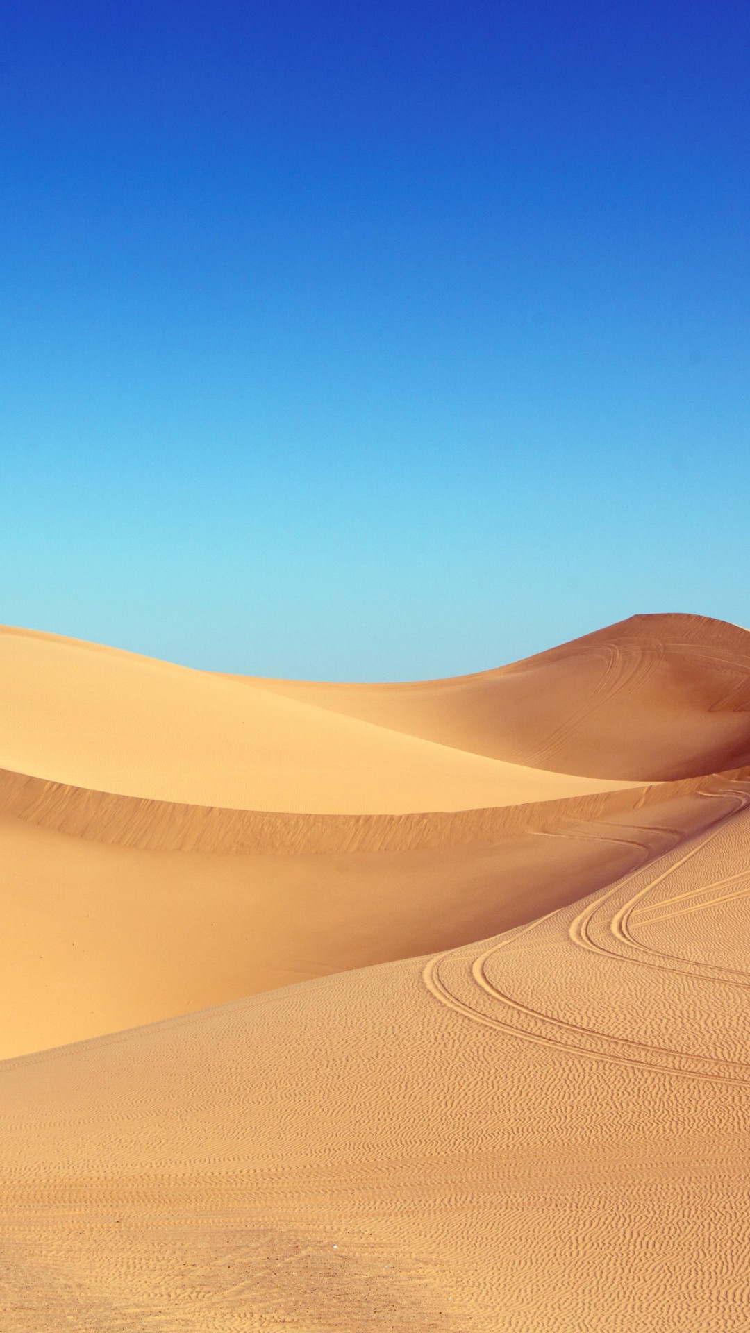 Blue sky and desert dunes wallpaper 1080x1920