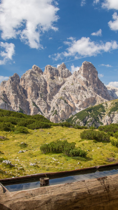 Landscape from Dolomites mountains wallpaper 480x854