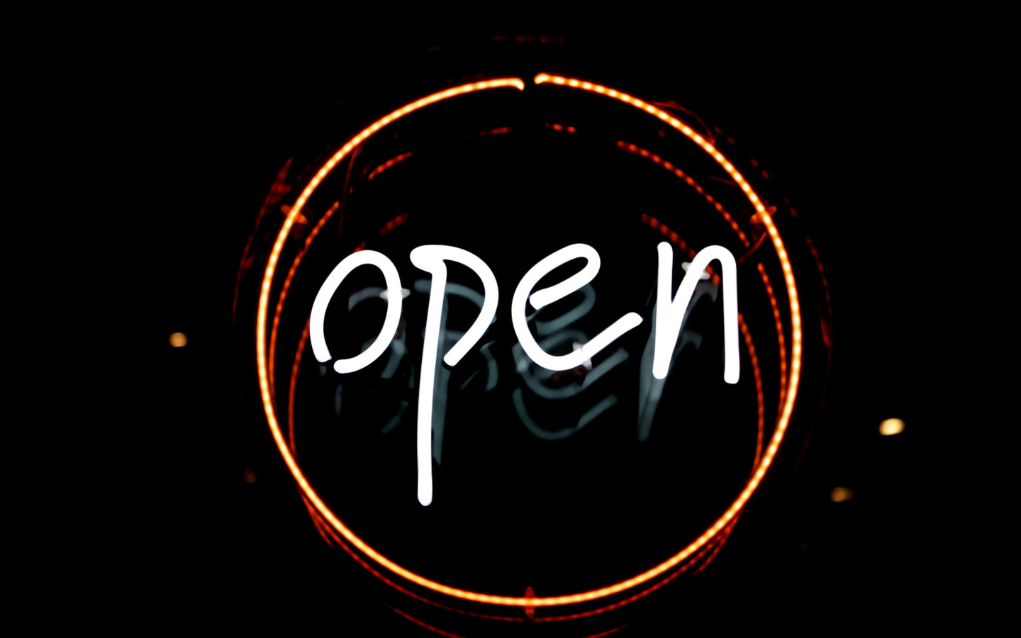 Open logo in light wallpaper 1440x900