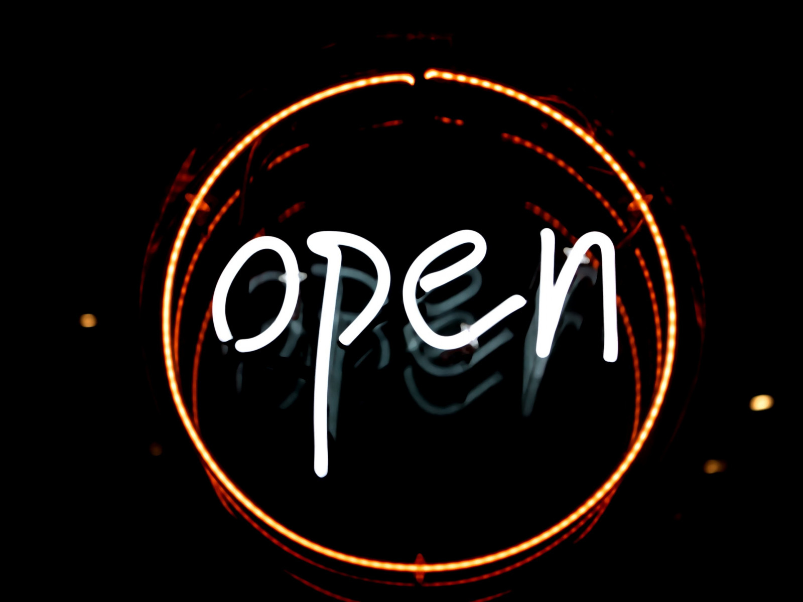 Open logo in light wallpaper 1600x1200