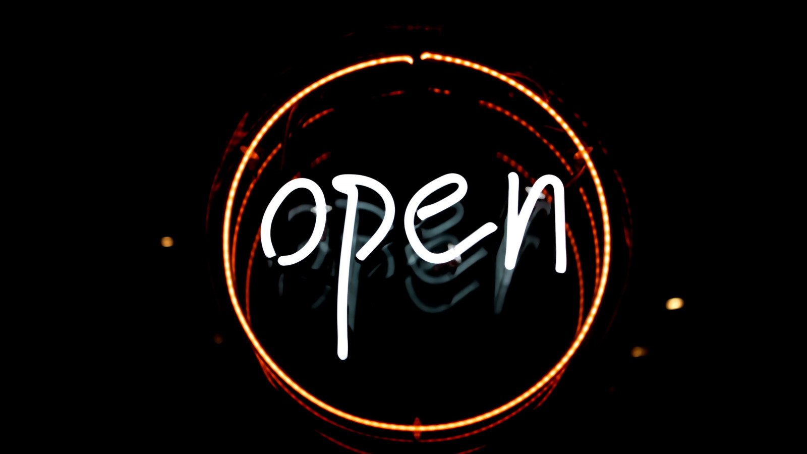 Open logo in light wallpaper 1600x900