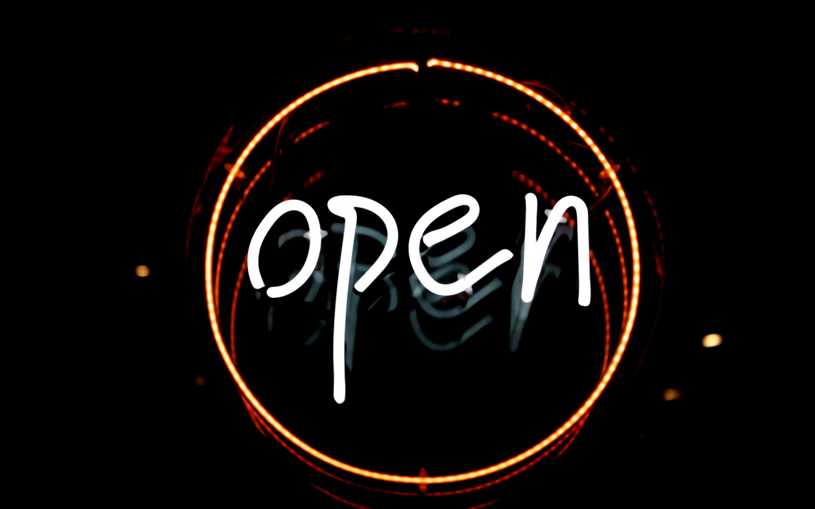 Open logo in light wallpaper 1680x1050