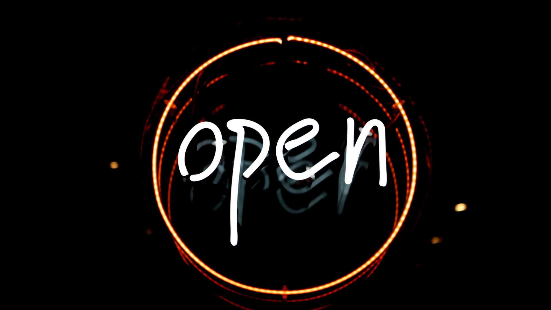 Open logo in light wallpaper 1920x1080
