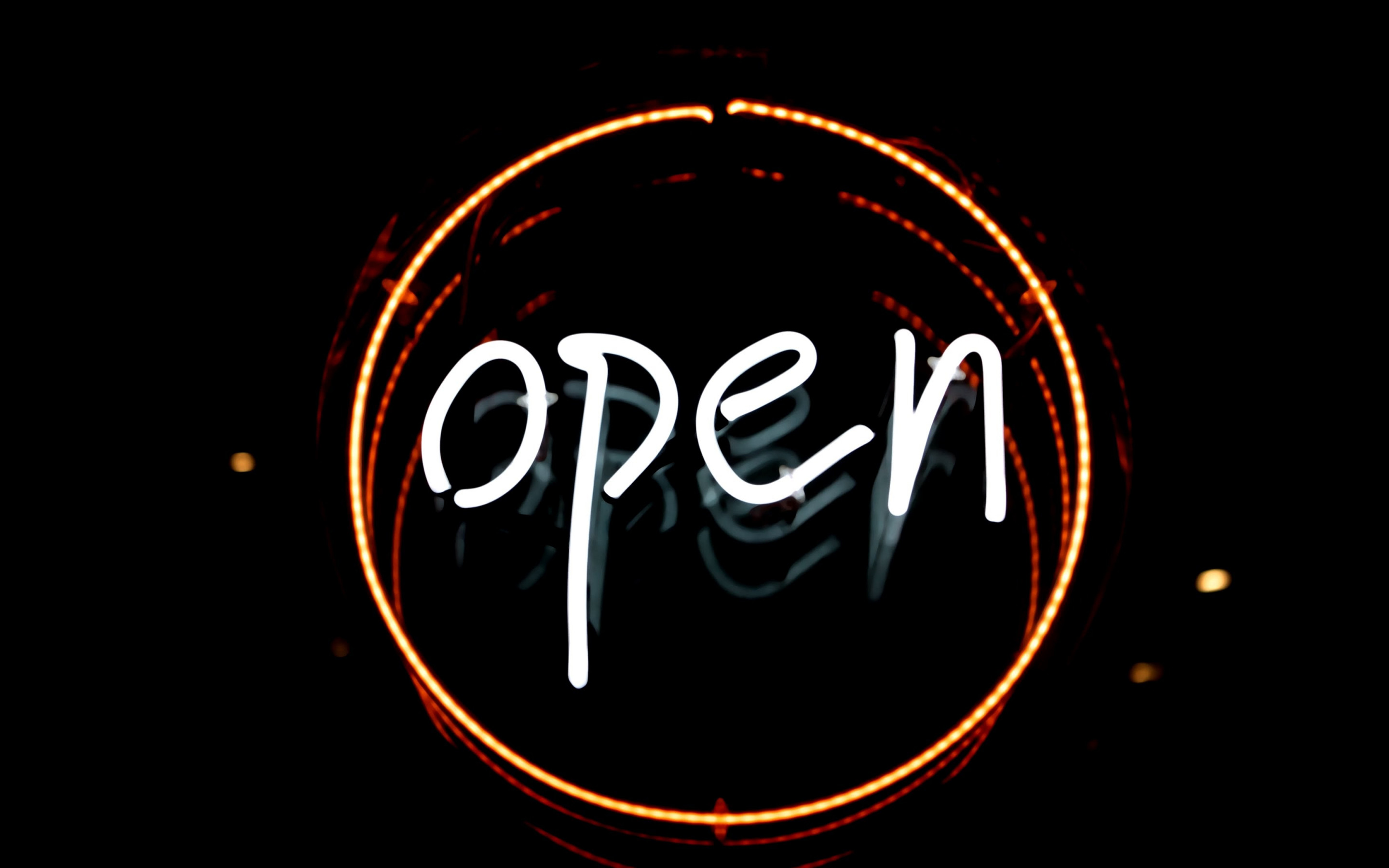 Open logo in light wallpaper 2880x1800