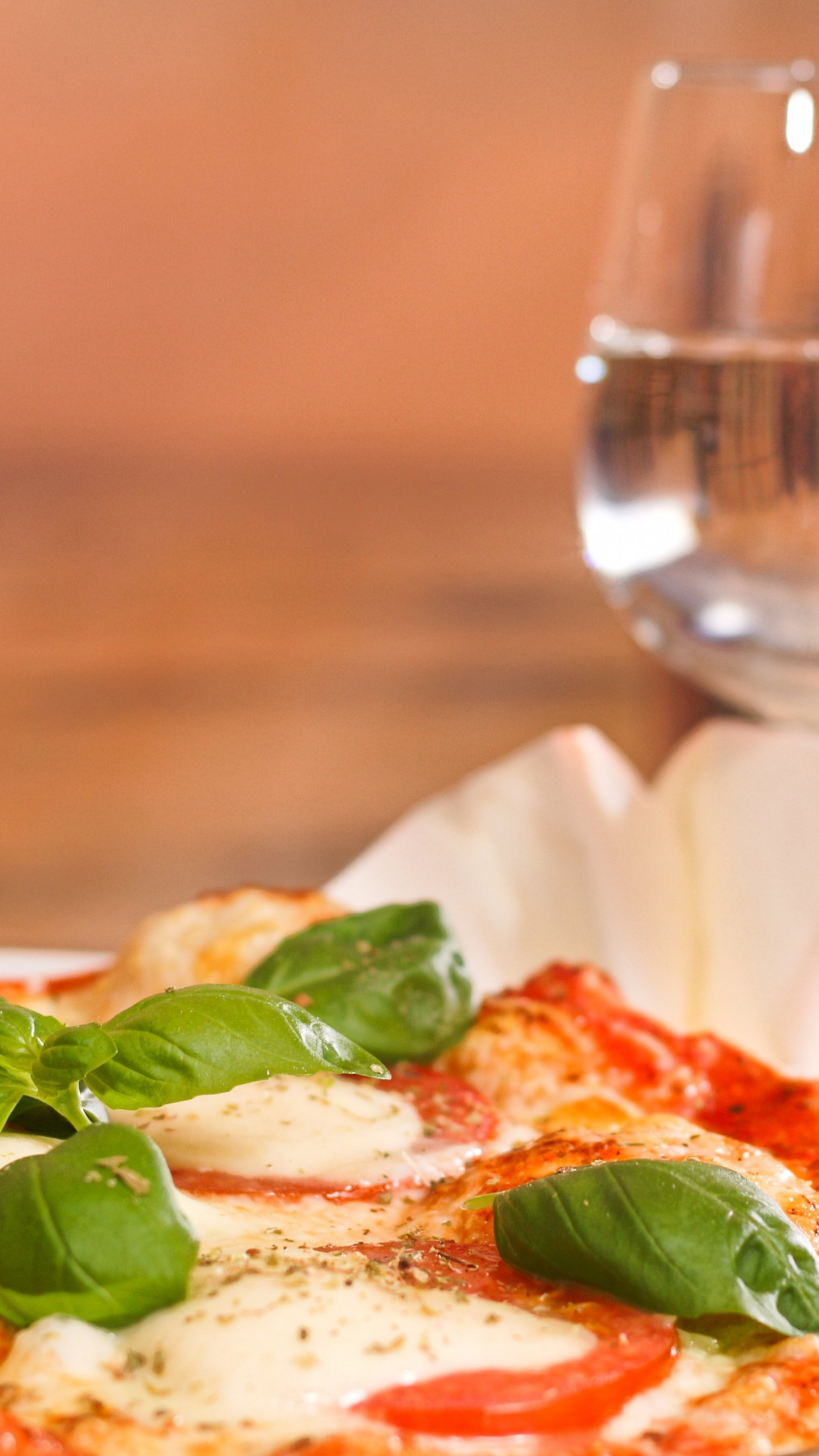 Italian cuisine... pizza, aperol spritz wallpaper 1242x2208