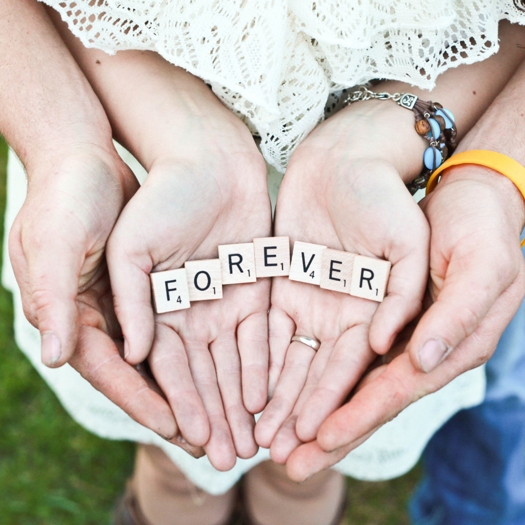 Forever message in their hands wallpaper 1024x1024