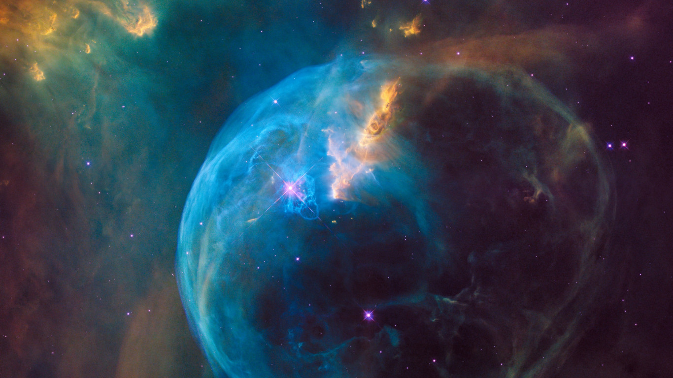 Bubble Nebula wallpaper 1366x768