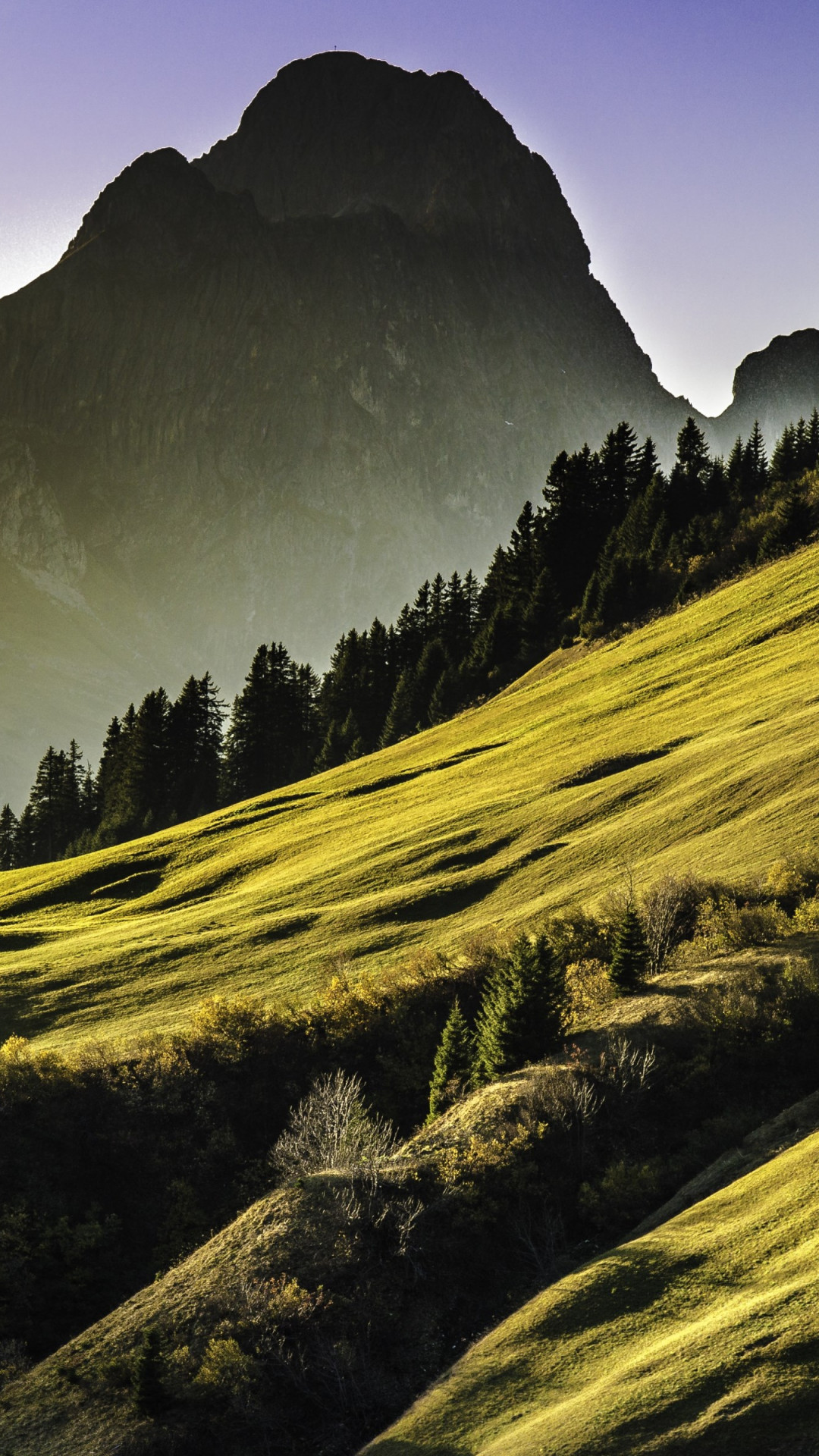 Alpine landscape wallpaper 1080x1920