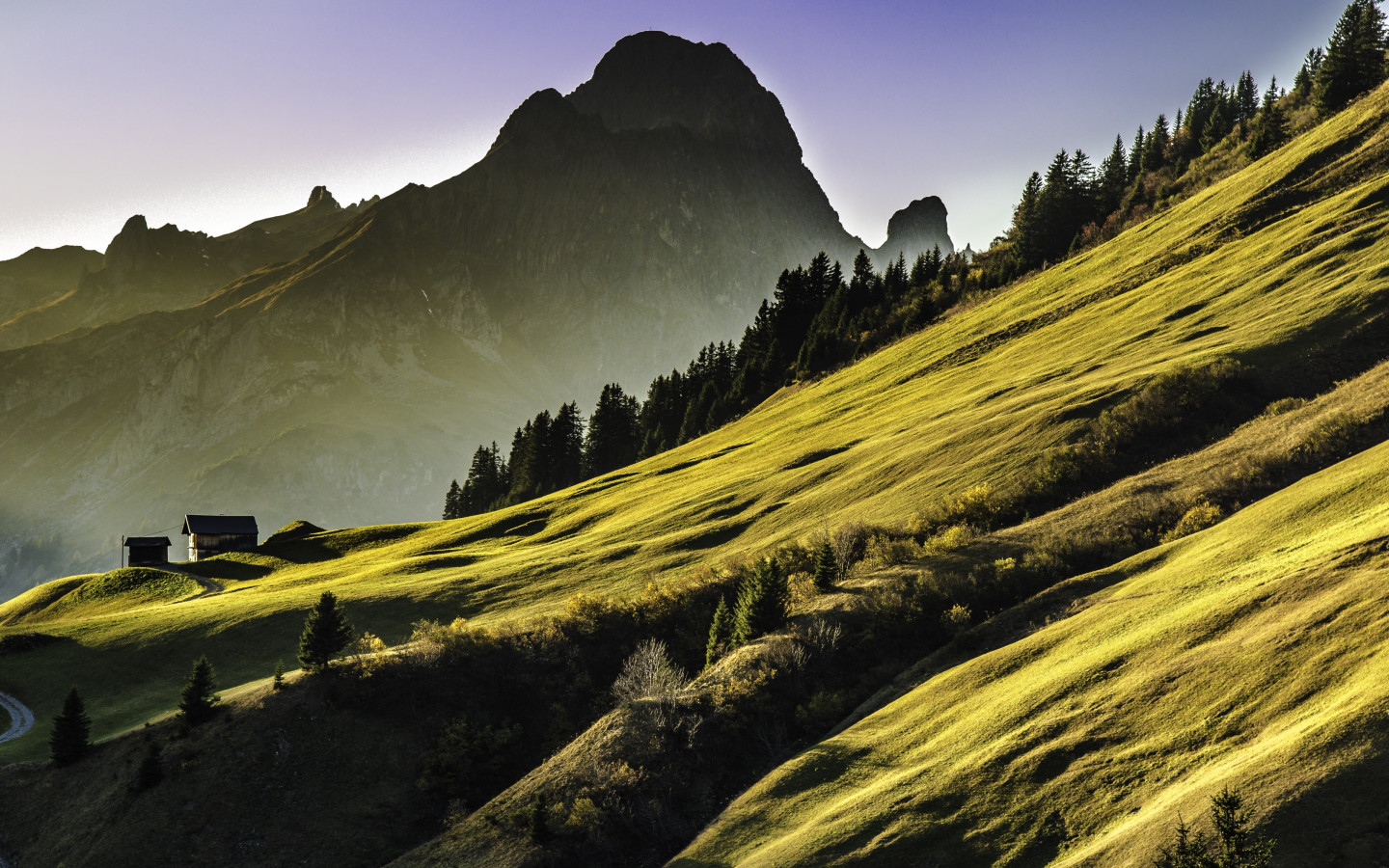 Alpine landscape wallpaper 1440x900