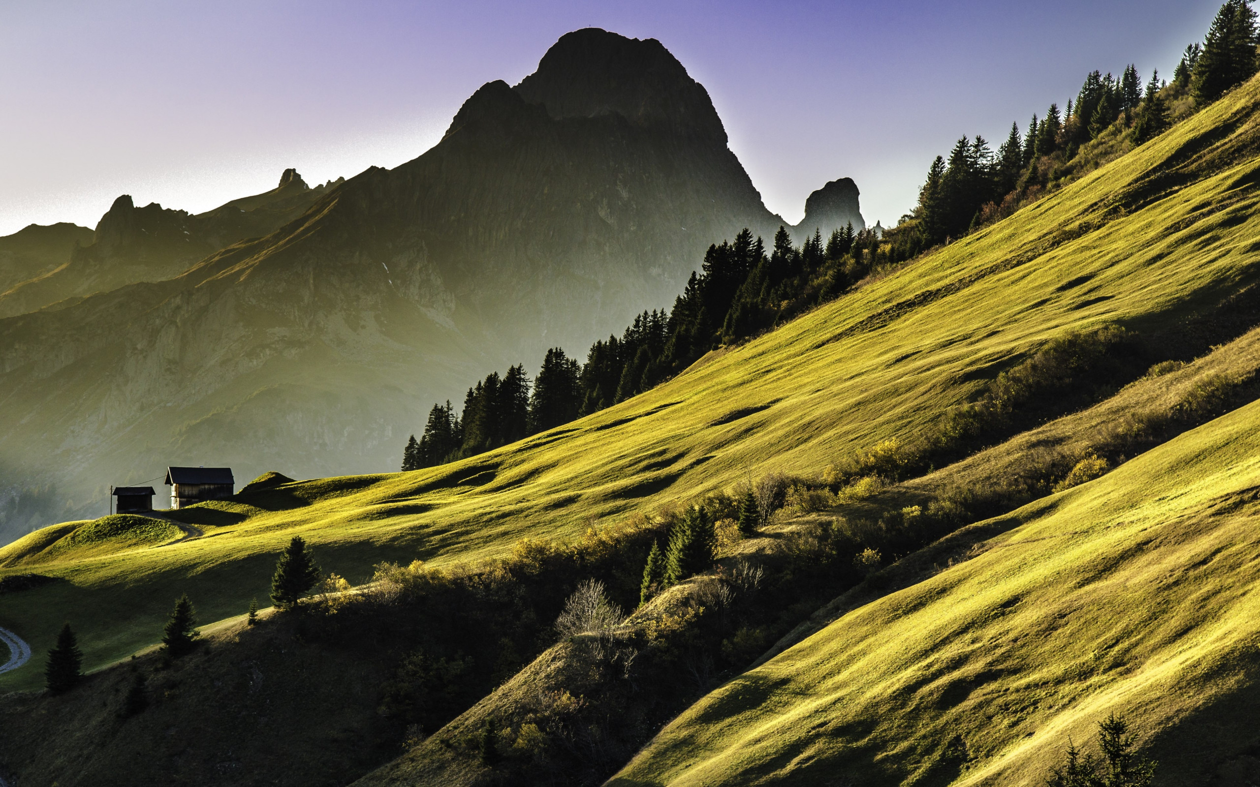 Alpine landscape wallpaper 2560x1600