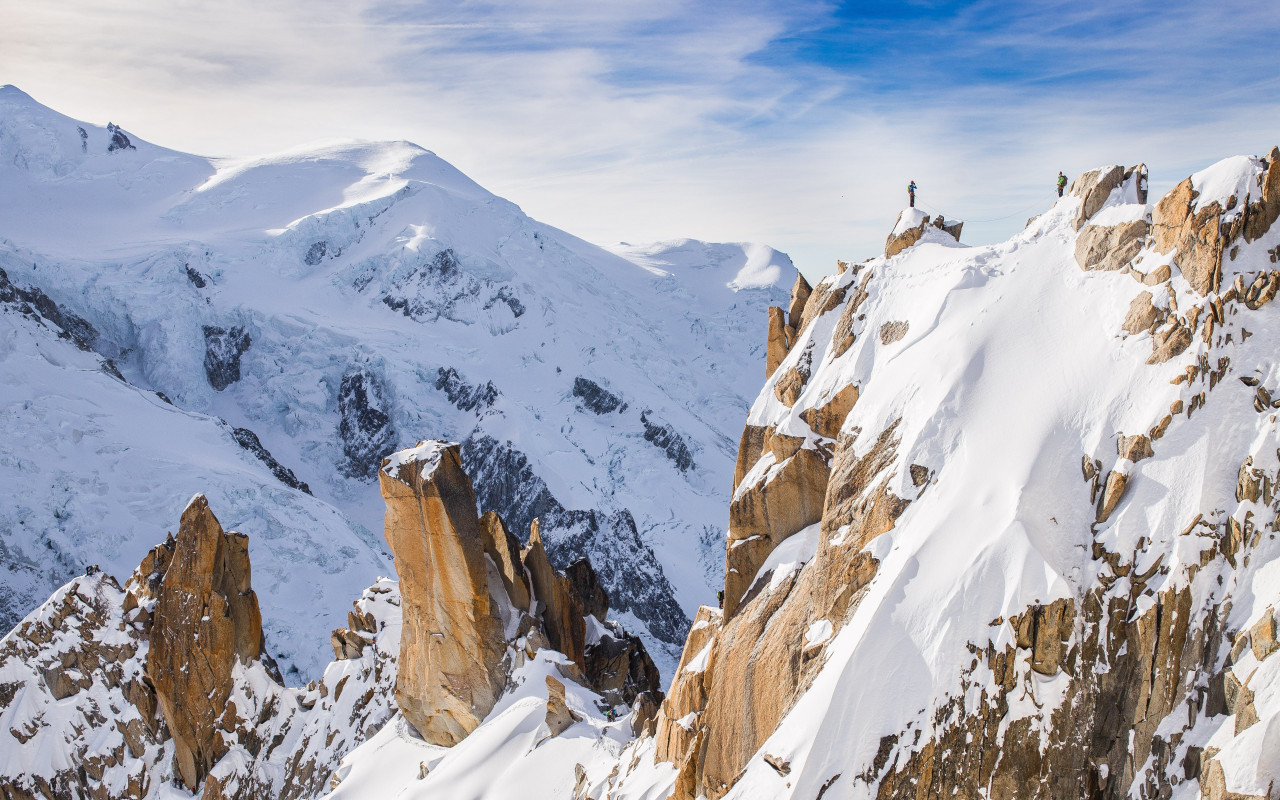 Mountain landscape from Chamonix, France wallpaper 1280x800