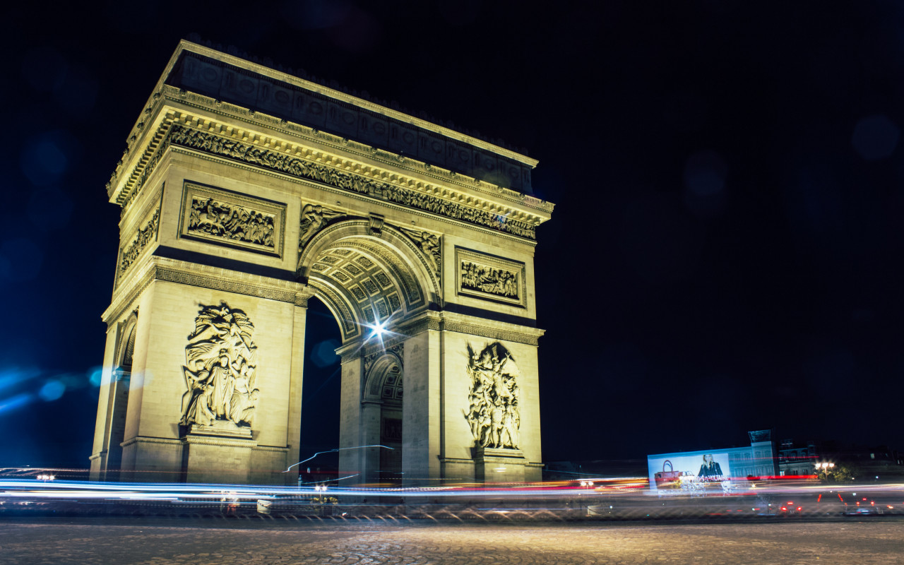 Arc de Triomphe, Paris, France wallpaper 1280x800