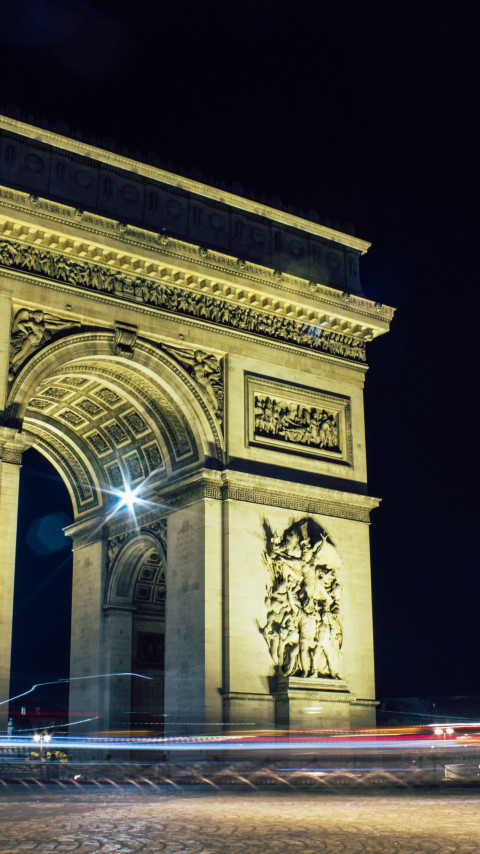 Arc de Triomphe, Paris, France wallpaper 480x854