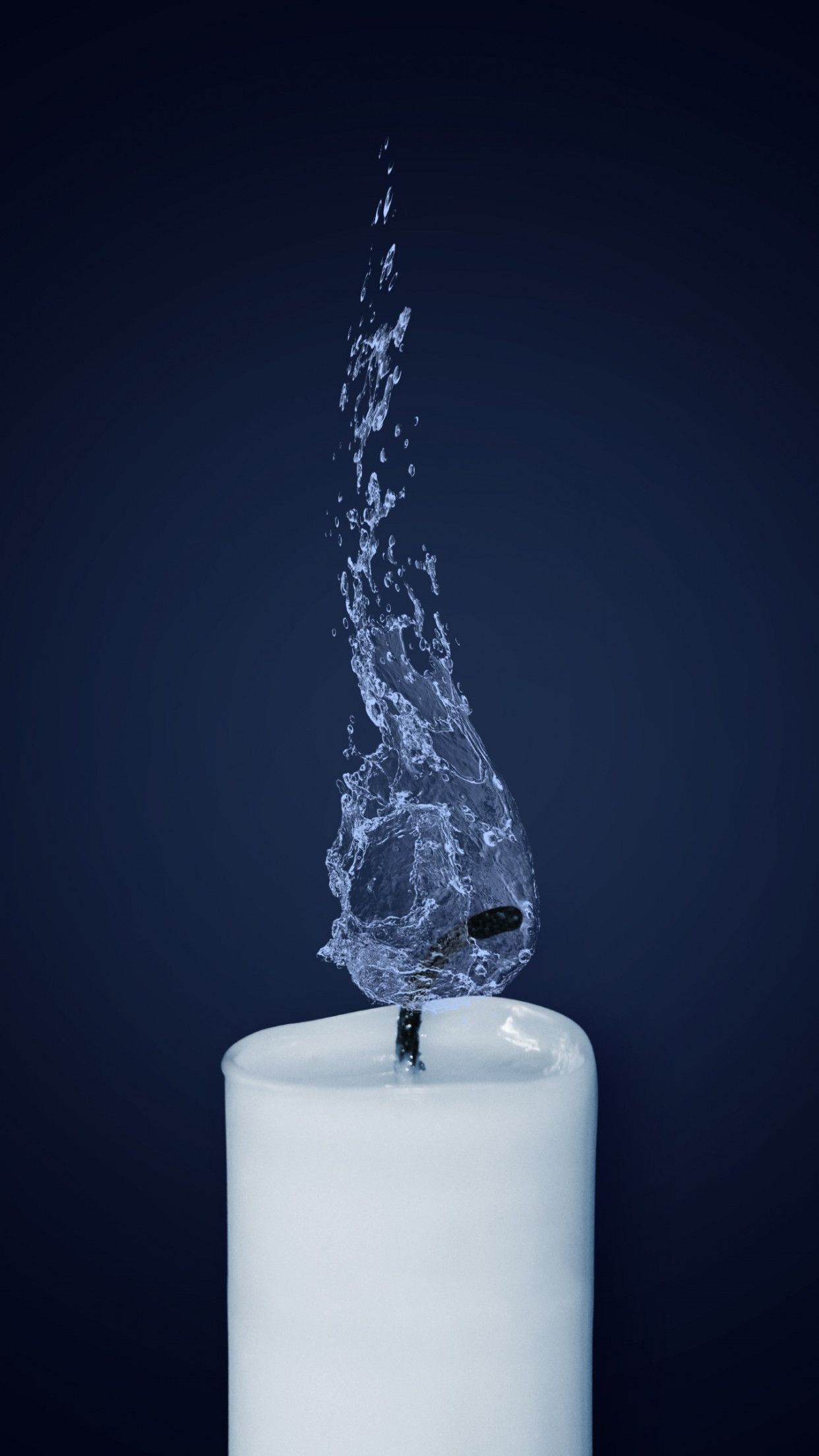 Water Flame. Candlelight wallpaper 1242x2208
