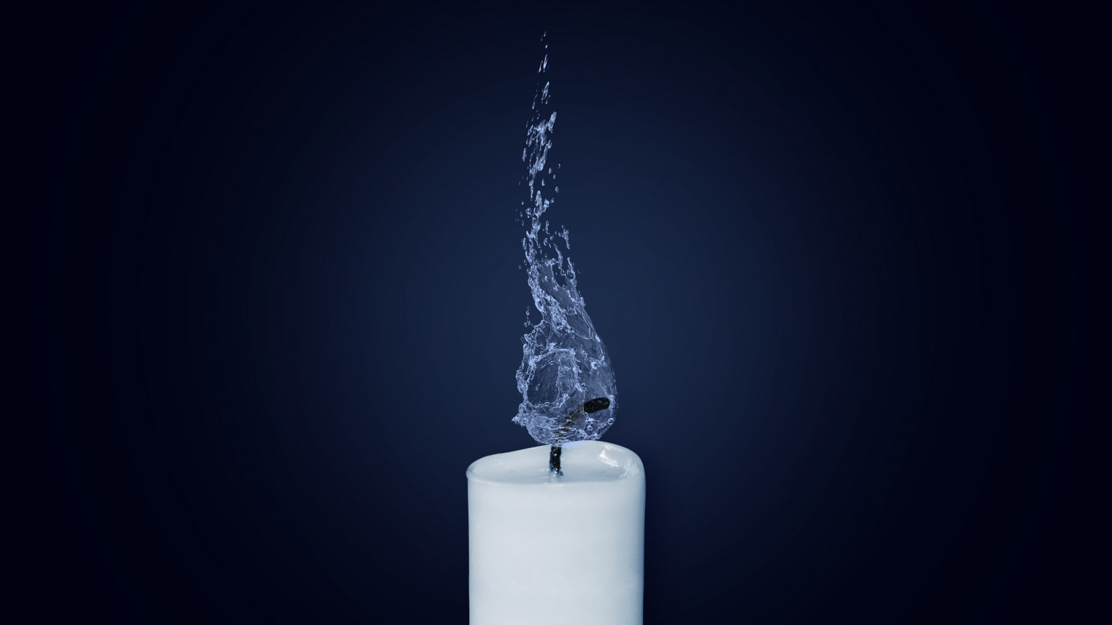 Water Flame. Candlelight wallpaper 1600x900