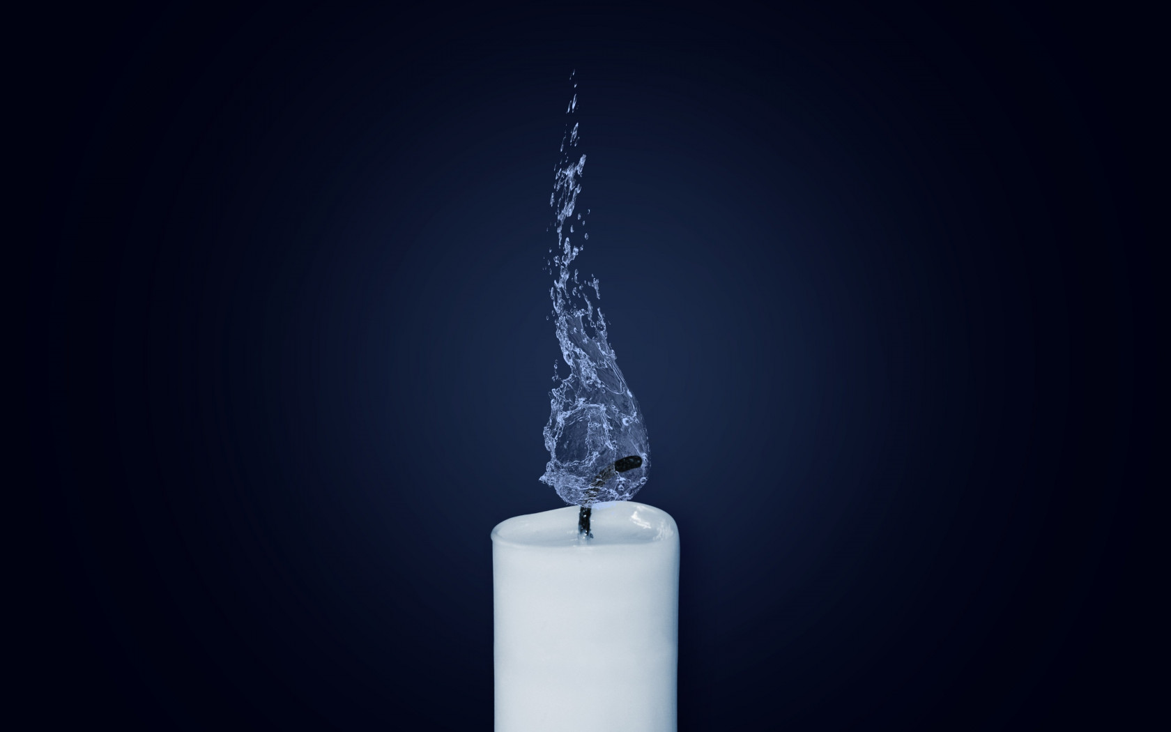 Water Flame. Candlelight wallpaper 1680x1050