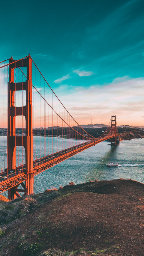 Download wallpaper: Golden Gate Bridge 480x854