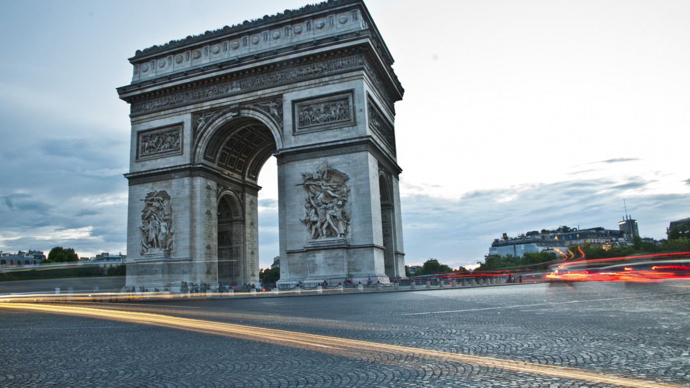 Arc de Triomphe from Paris wallpaper 1366x768