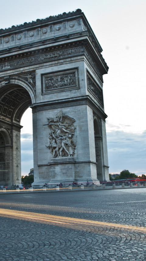 Arc de Triomphe from Paris wallpaper 480x854