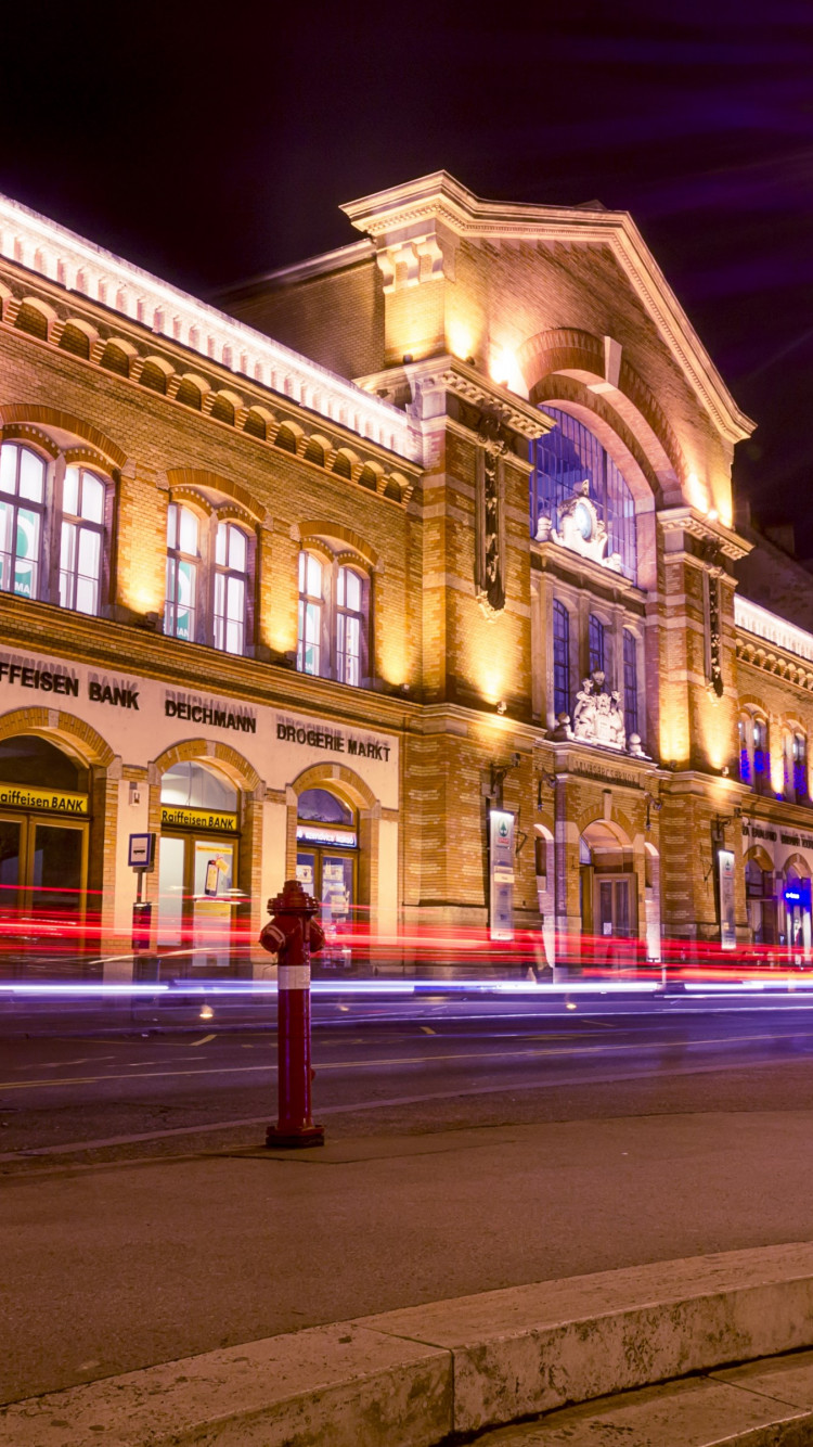 City lights. Budapest by night wallpaper 750x1334