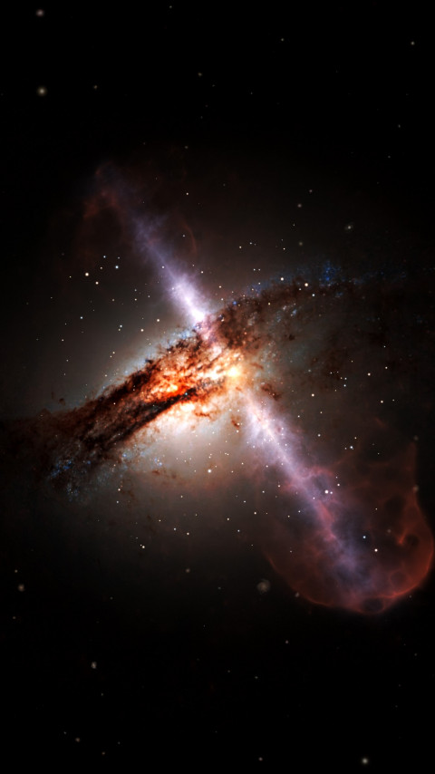 Supermassive black hole wallpaper 480x854