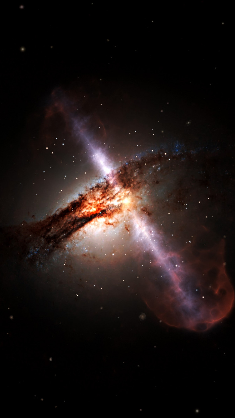 Supermassive black hole wallpaper 750x1334