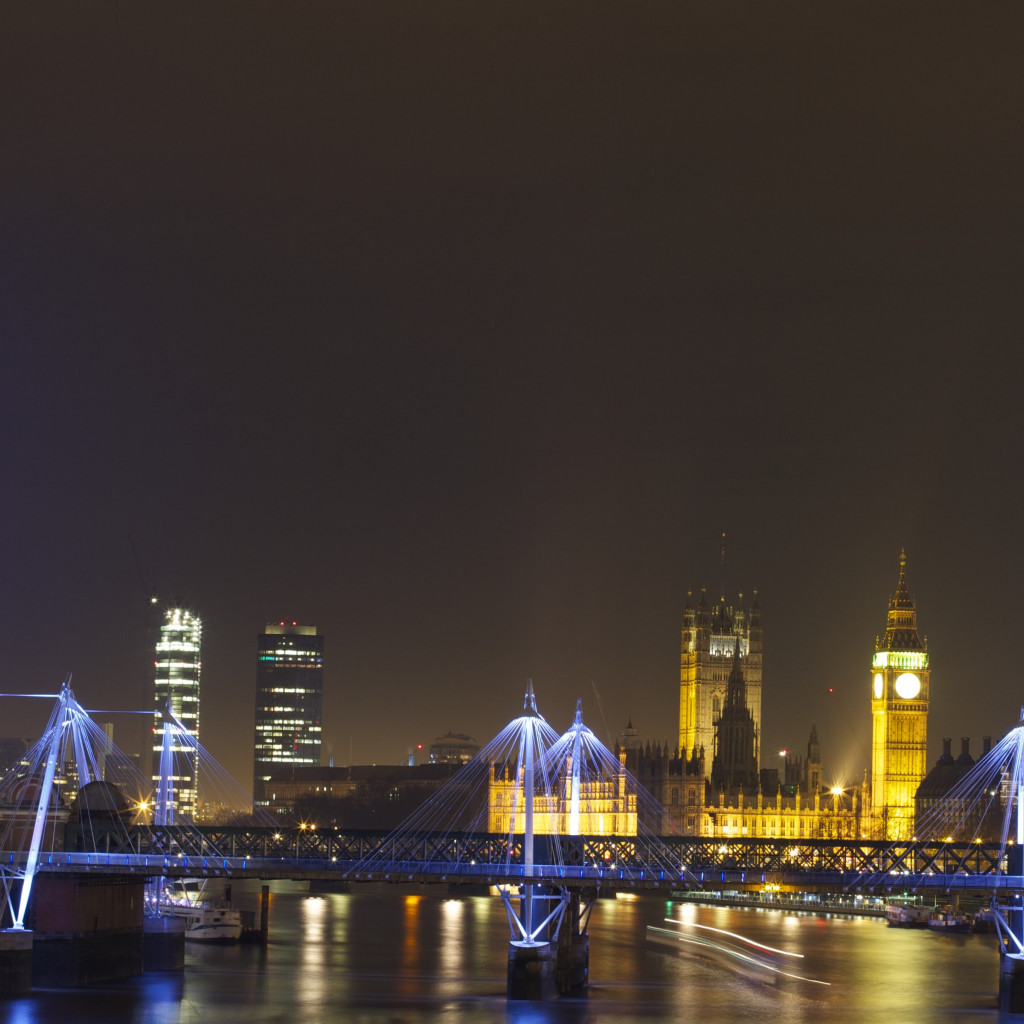 Big Ben and London Eye wallpaper 1024x1024