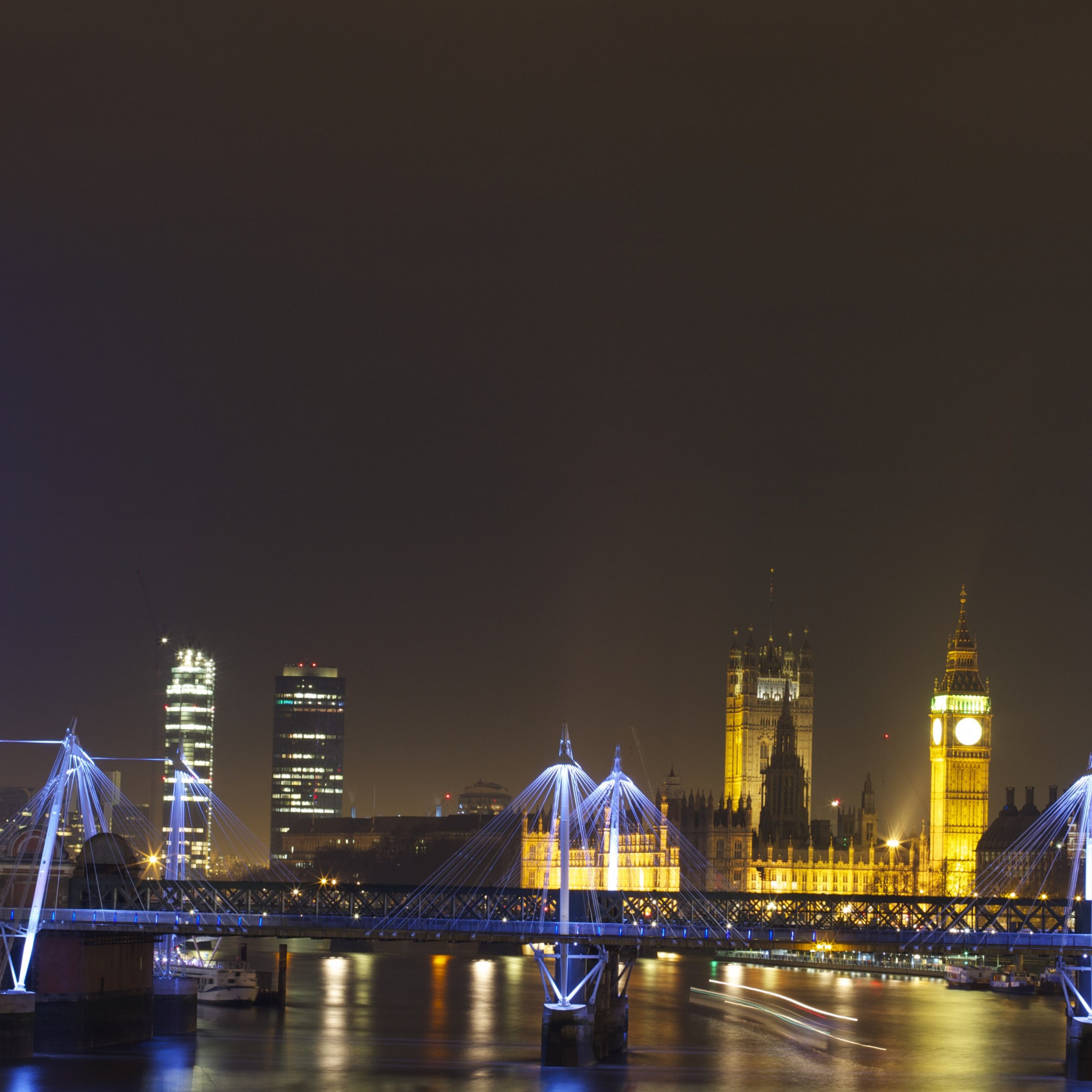 Big Ben and London Eye wallpaper 2048x2048