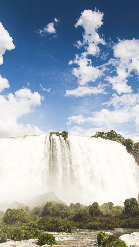 Iguazu waterfalls wallpaper 480x854