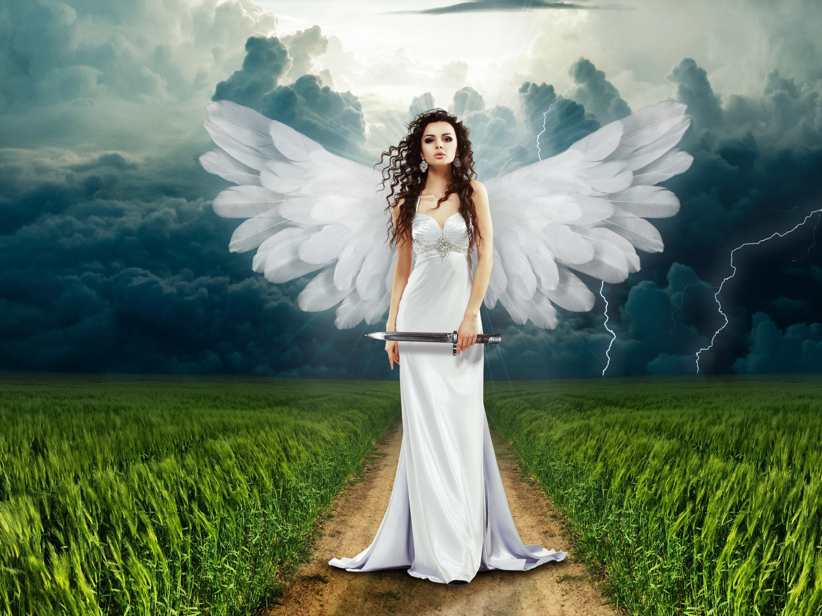 Illustration: Angel art wallpaper 1600x1200