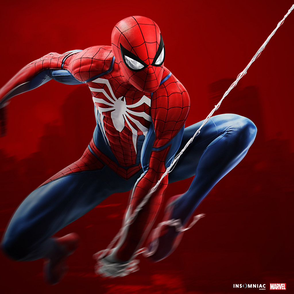 Spider Man game on PS4 wallpaper 1024x1024