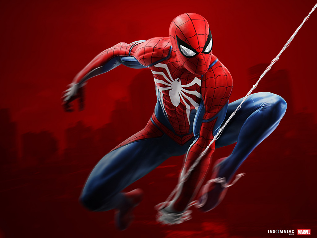 Spider Man game on PS4 wallpaper 1024x768