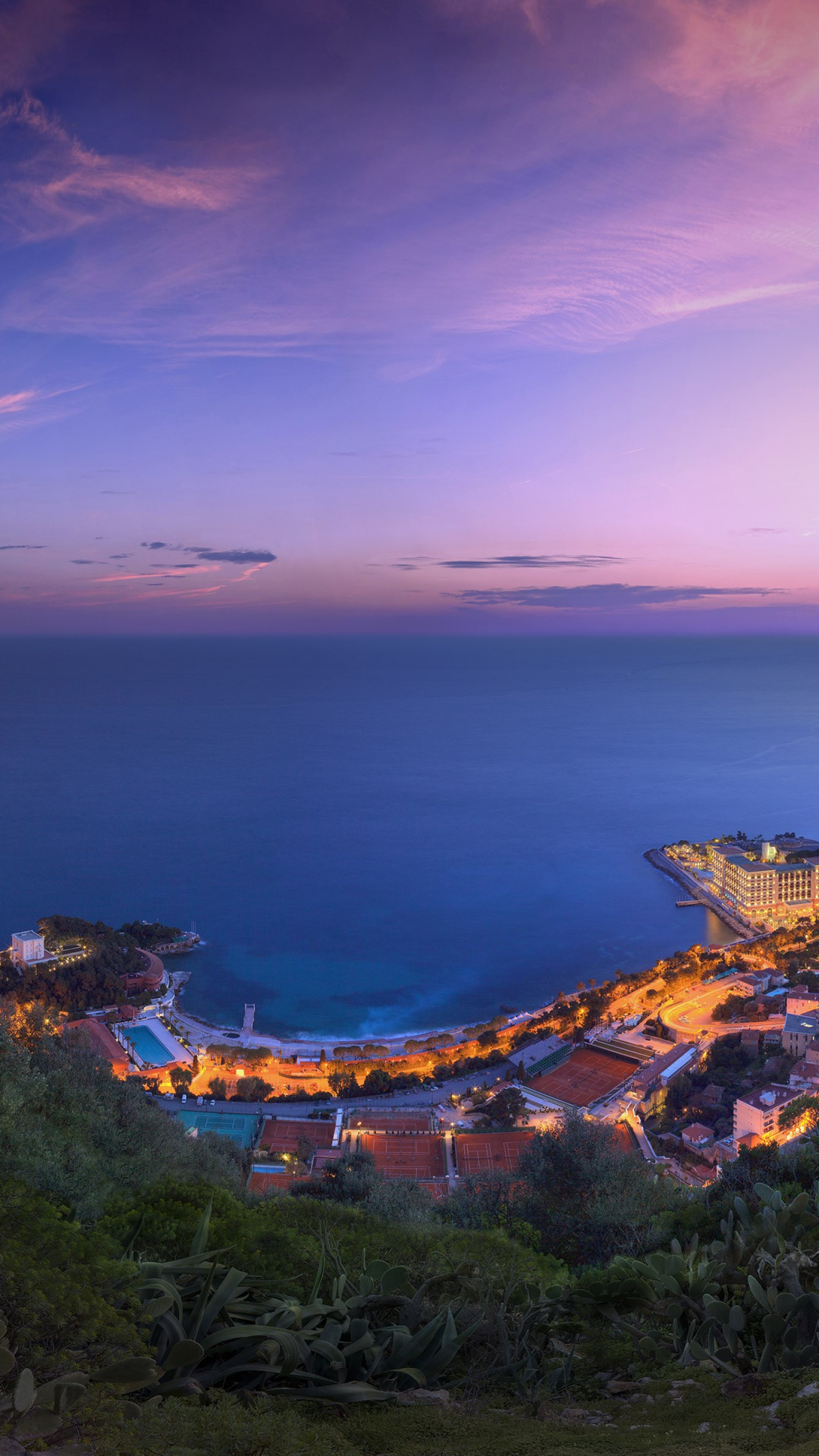 Sunset over the Monaco wallpaper 1080x1920