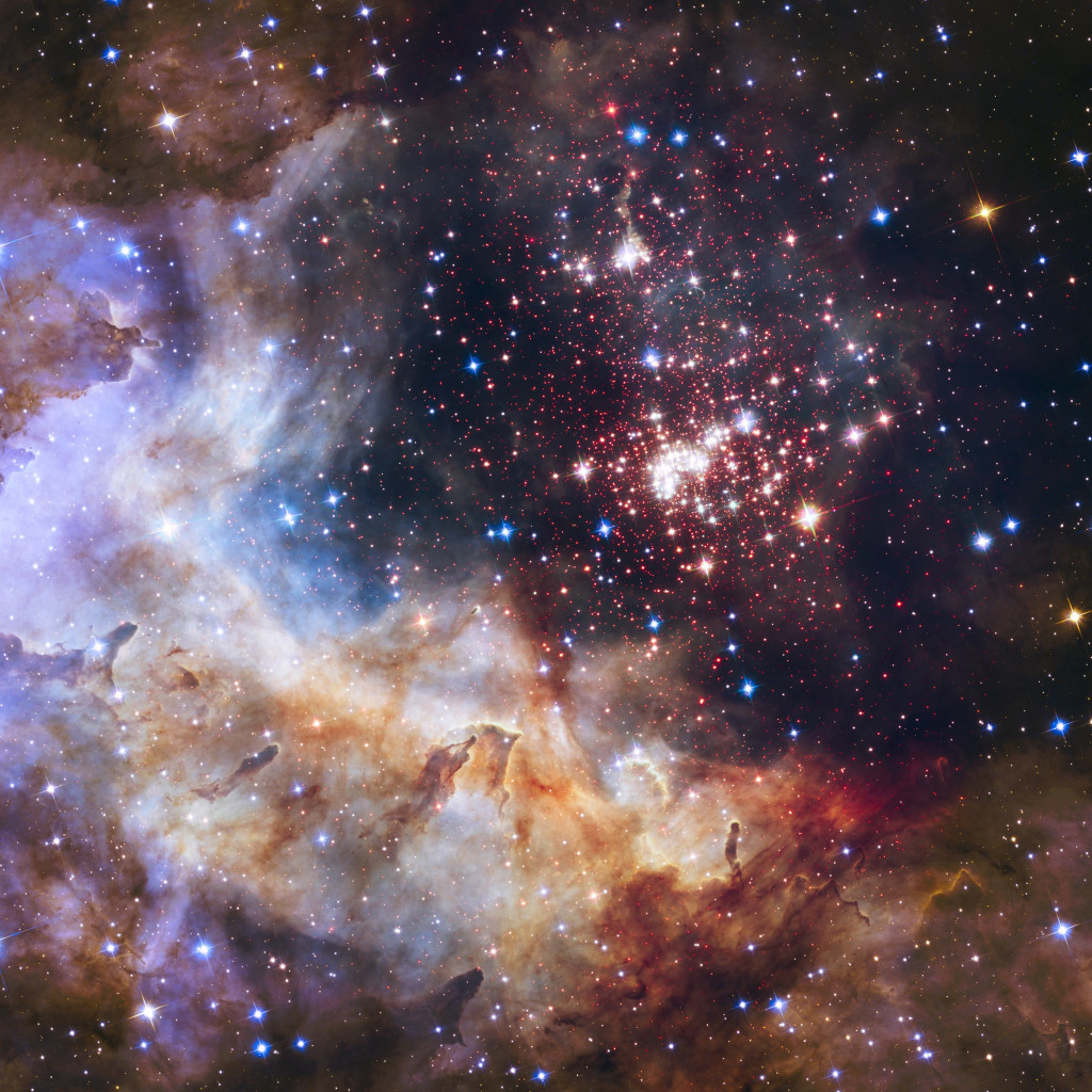 Universe seen through Hubble Space Telescope wallpaper 1024x1024