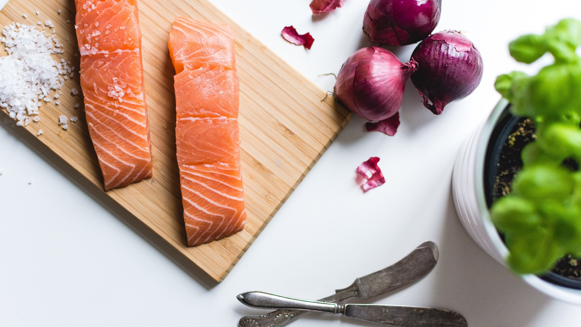 Salmon fillets wallpaper 1920x1080