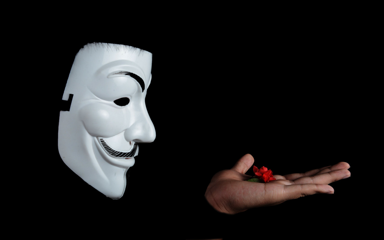 Anonymous mask wallpaper 1280x800
