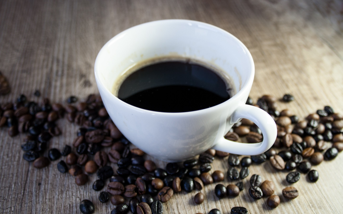 Coffee arabica and coffee beans wallpaper 1440x900
