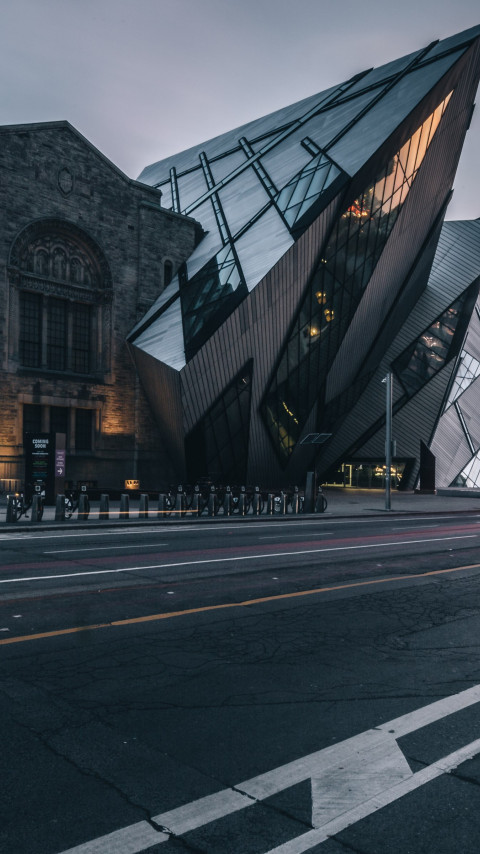 Royal Ontario Museum at sunset wallpaper 480x854