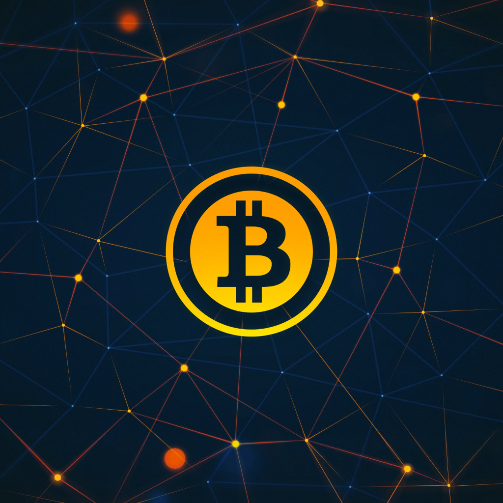 Bitcoin logo wallpaper 1024x1024