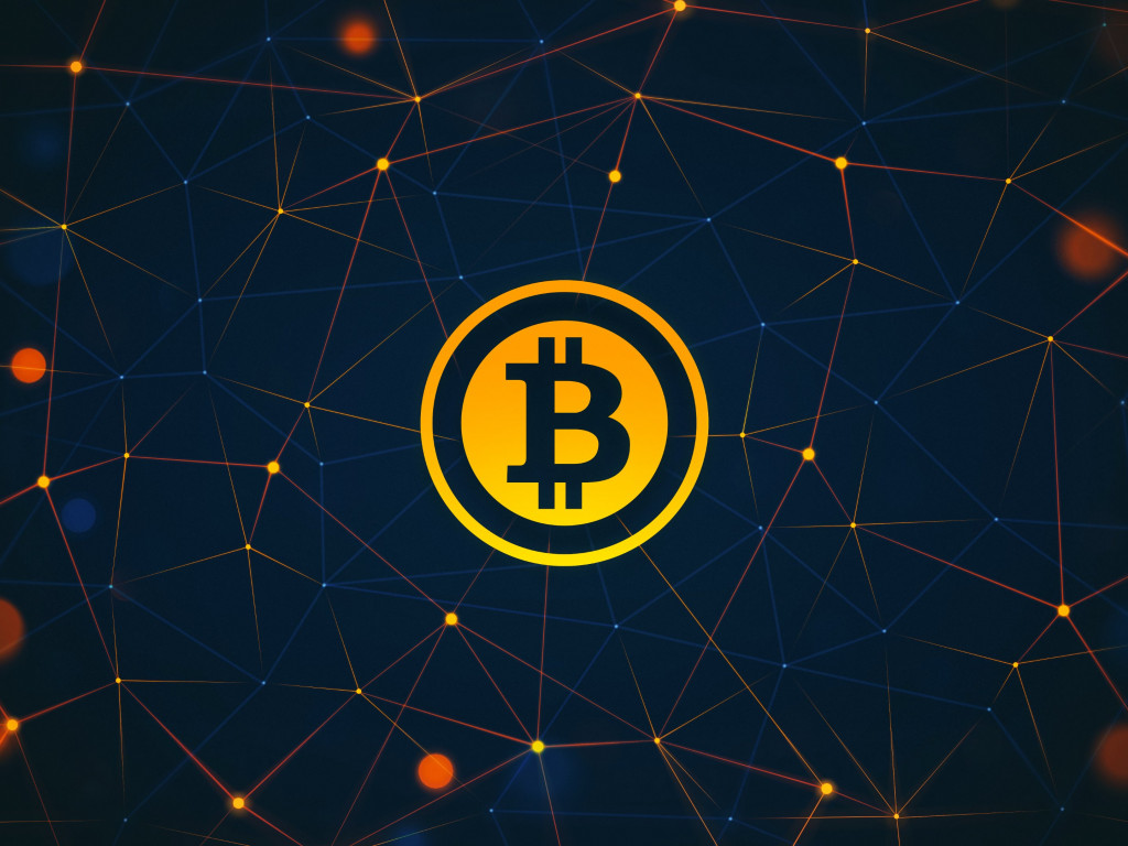 Bitcoin logo wallpaper 1024x768