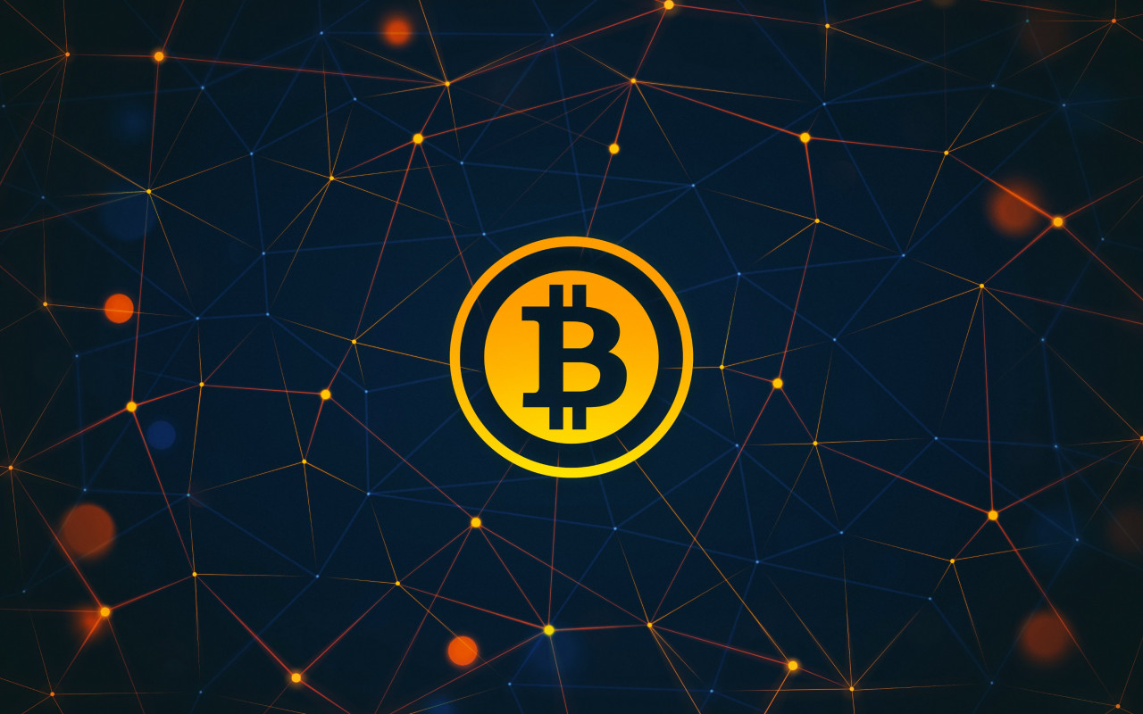 Bitcoin logo wallpaper 1280x800