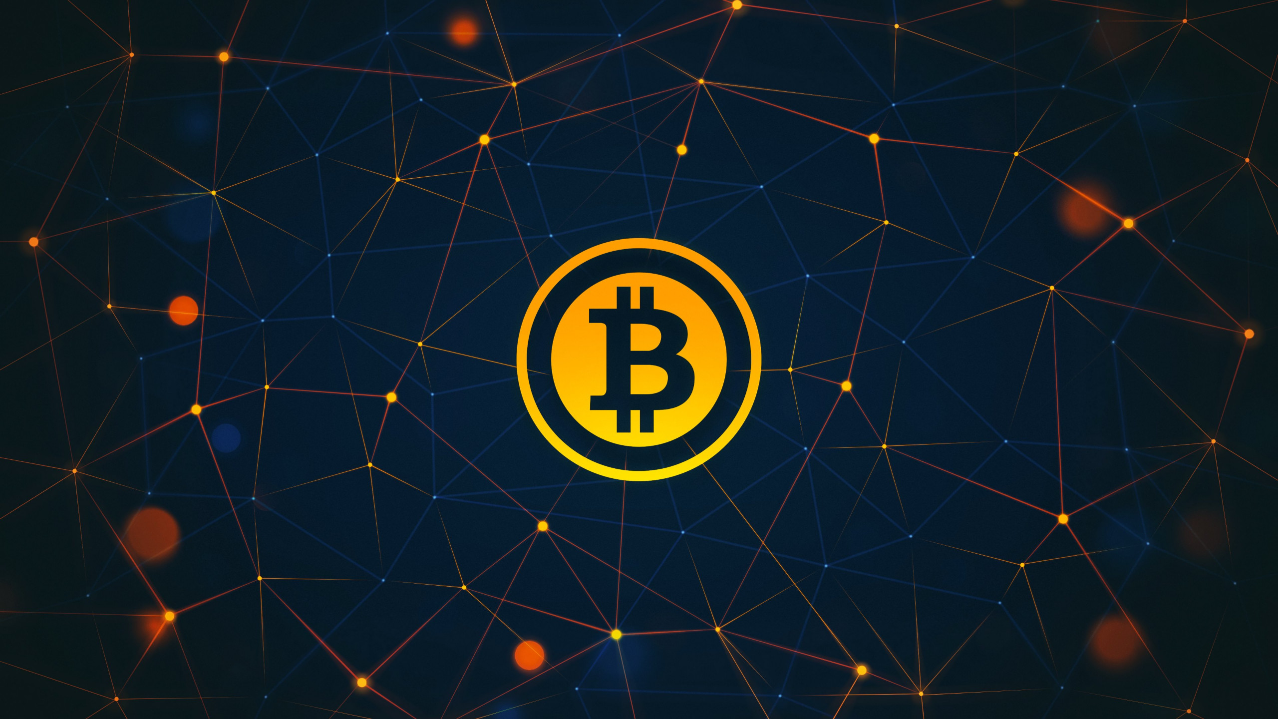Bitcoin logo wallpaper 2560x1440