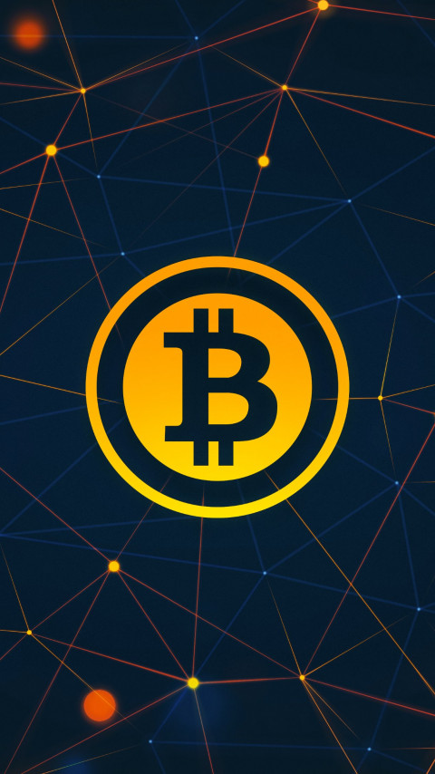 Bitcoin logo wallpaper 480x854