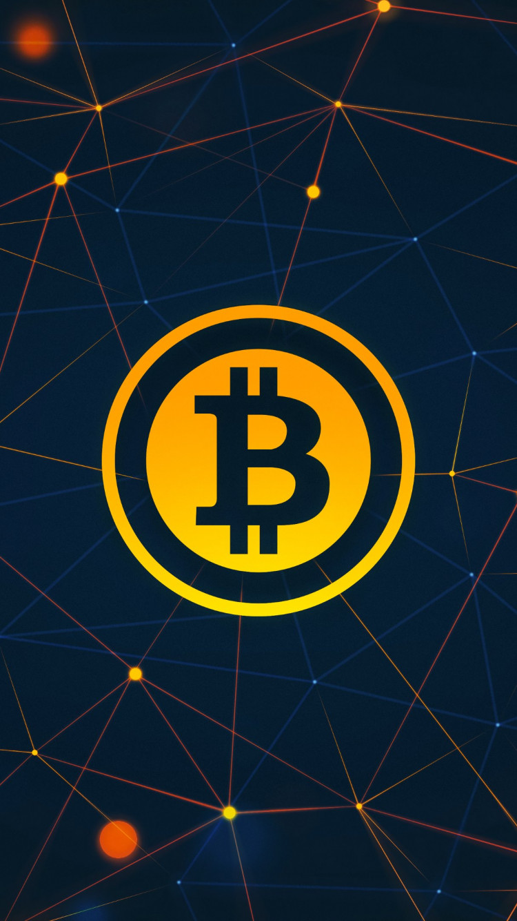 Bitcoin logo wallpaper 750x1334