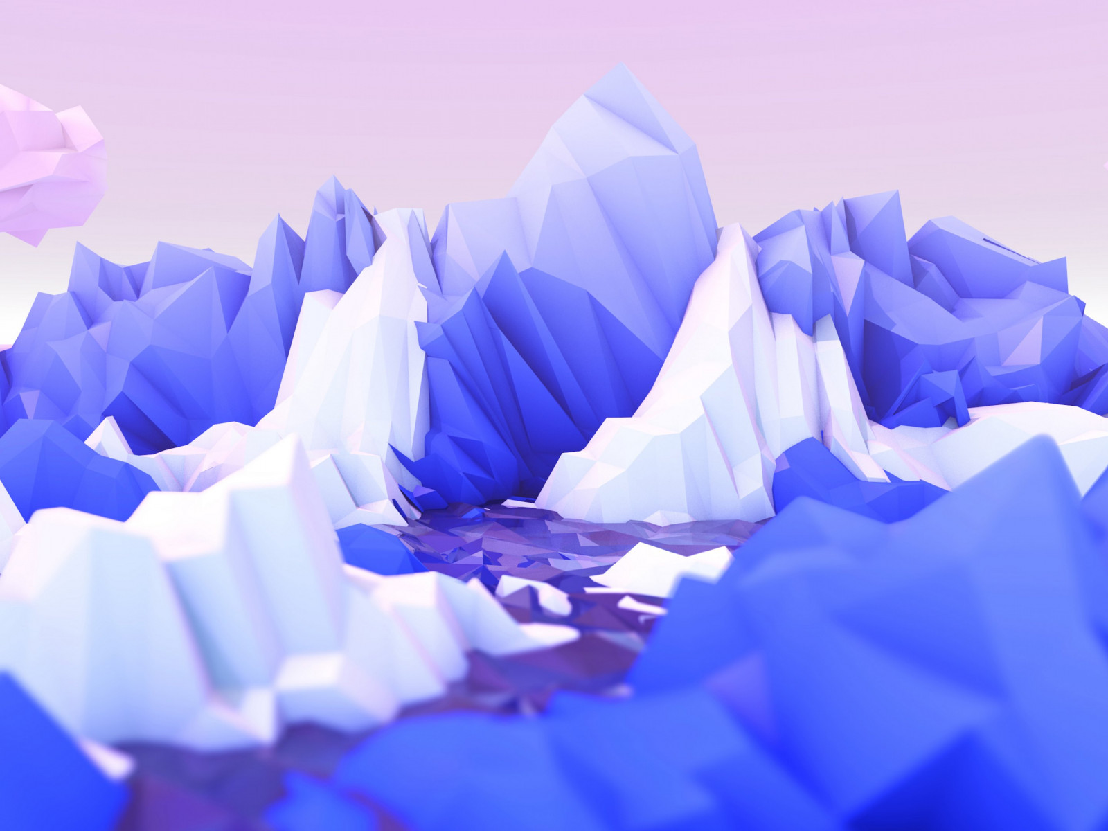 Low poly graphic design wallpaper 1600x1200